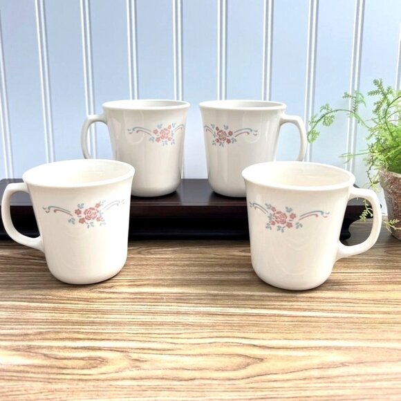 Corning Corelle Set of 4 English Breakfast Coffee Tea Mugs - Picture 2 of 9
